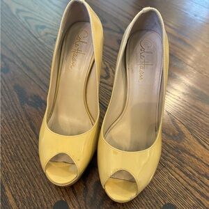 Cole Haan Yellow Patent Leather Heels